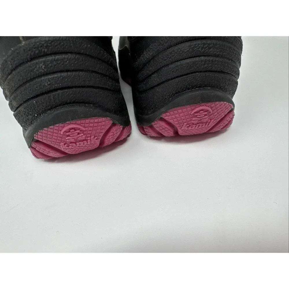 Kamik Snow Boots Winter Boots 10 Purple Pink Floral‎ Print Waterproof Warm Kids